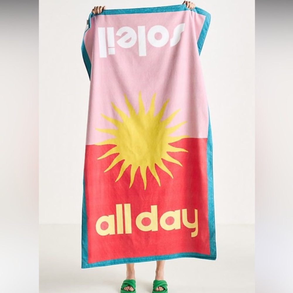 Anthropologie Soleil Cotton Beach Towel